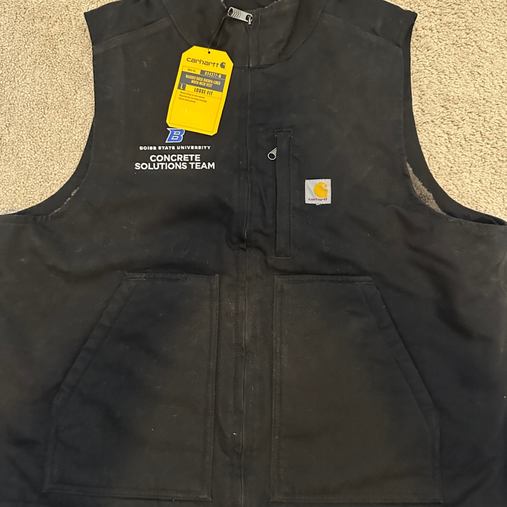 Carhartt Black Sherpa Lined Utility Vest
